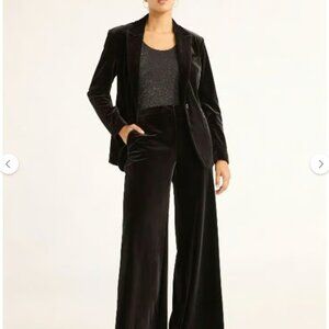 NWT Sofia Vergara Black Velvet Wide Leg Trousers Sz 14